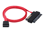 SFF-8482+15P一体式转SATA 7P SAS线（红色）
